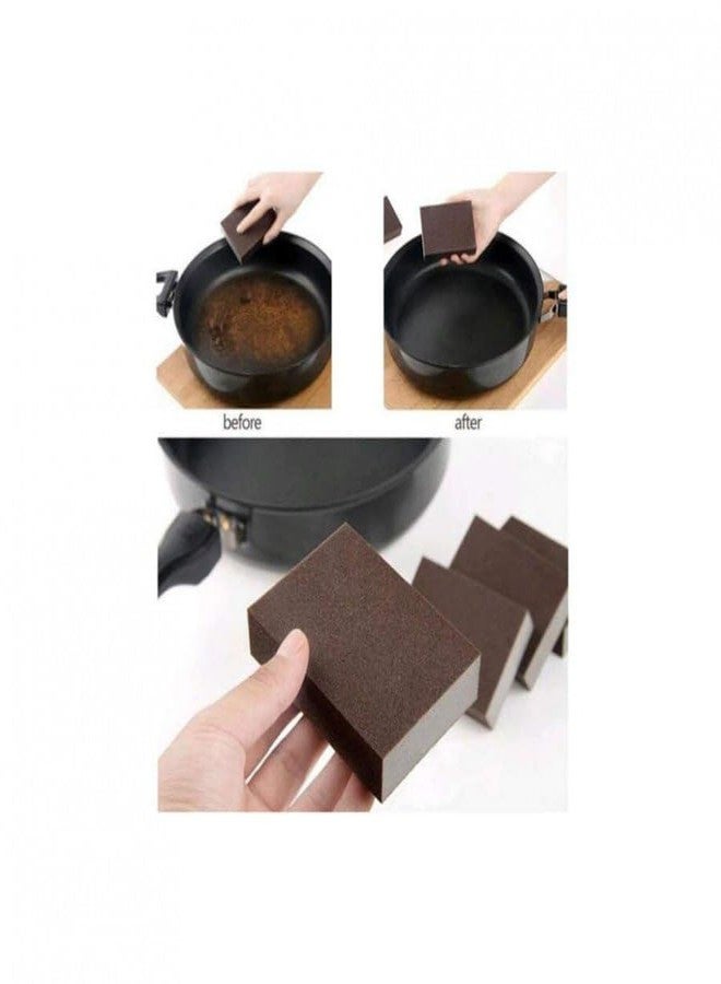 LARYNX Sanding Sponge Block for Kitchen Use, Multipurpose Sand Paper Magic Scrub Sponge Deep Cleaner Kitchen Tool (Small Size, Pack of 4) - Image 4