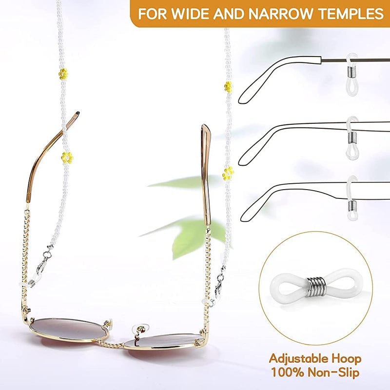 KHOLAD Mask Lanyard Eyeglasses Chain Healing Crystal Beaded Sunglasses Chains with Pearl for Women - Image 5