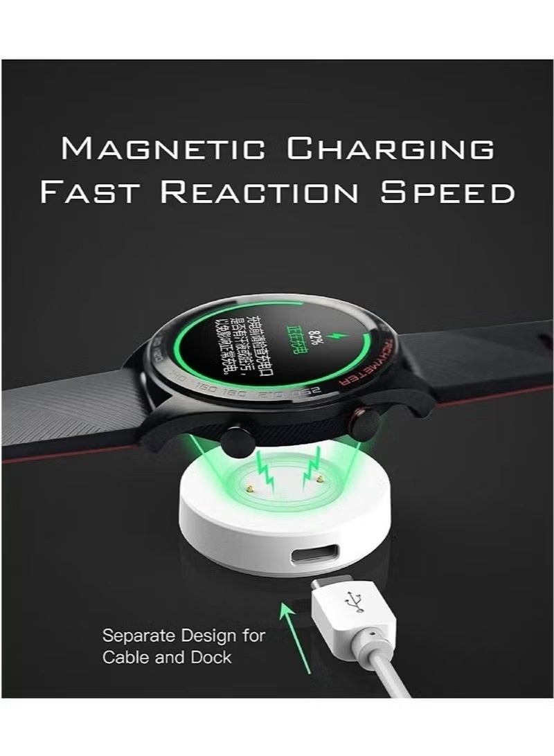 Compatible with Huawei Watch GT/GT2/GT 2e/GT Classic/GT Sport, Honor Watch Magic/Magic 2/Dream/GS Pro Charging Cable and Charging Dock 100cm - Image 3