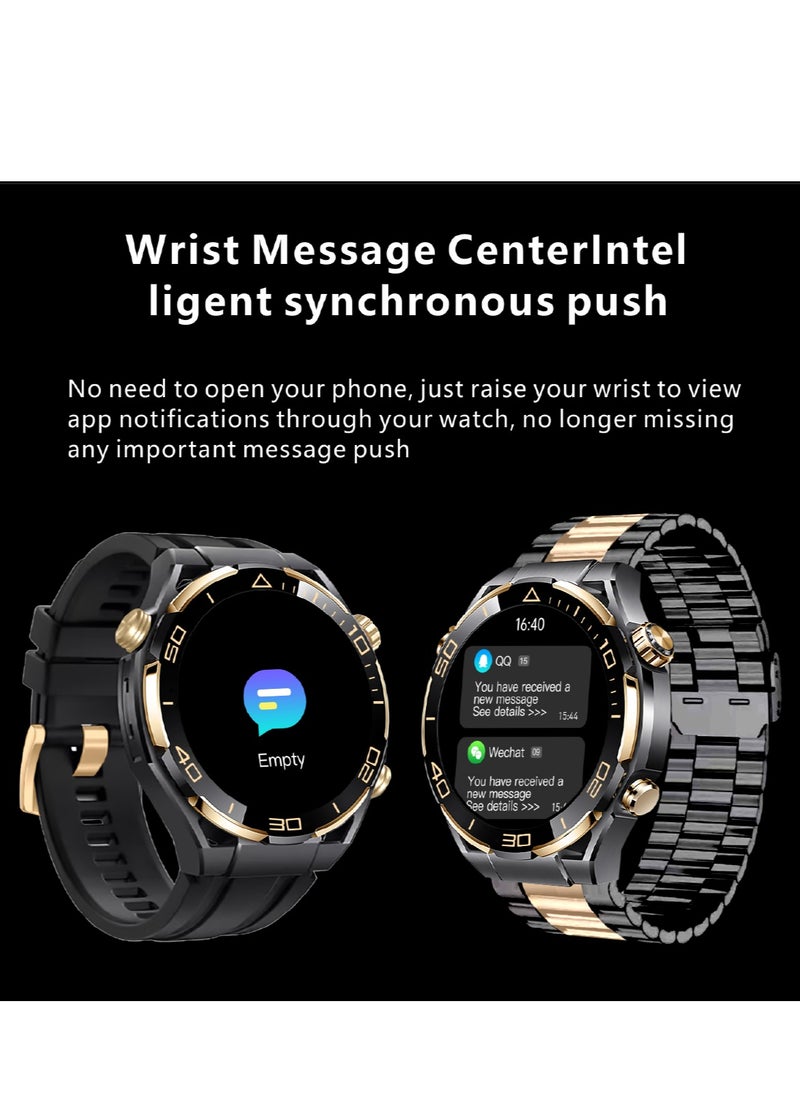 Hommtel - Watch Ultimate Black Edition - 1.62-inch AMOLED Full Touch Screen Smartwatch with AI Voice Assistant, NFC Access, Health Monitoring, and Multi-Sport Modes - Image 1