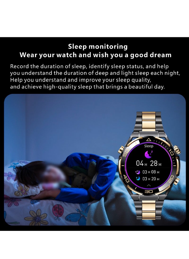Hommtel - Watch Ultimate Black Edition - 1.62-inch AMOLED Full Touch Screen Smartwatch with AI Voice Assistant, NFC Access, Health Monitoring, and Multi-Sport Modes - Image 1