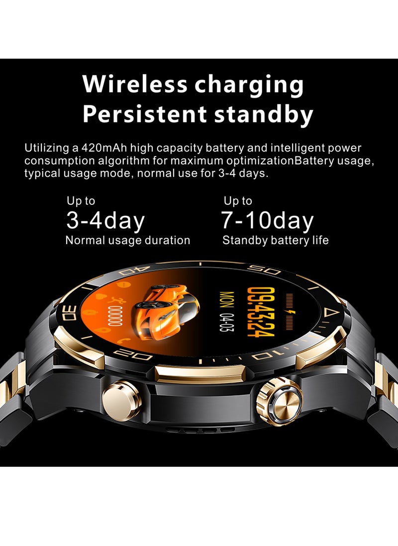 Hommtel - Watch Ultimate Black Edition - 1.62-inch AMOLED Full Touch Screen Smartwatch with AI Voice Assistant, NFC Access, Health Monitoring, and Multi-Sport Modes - Image 1