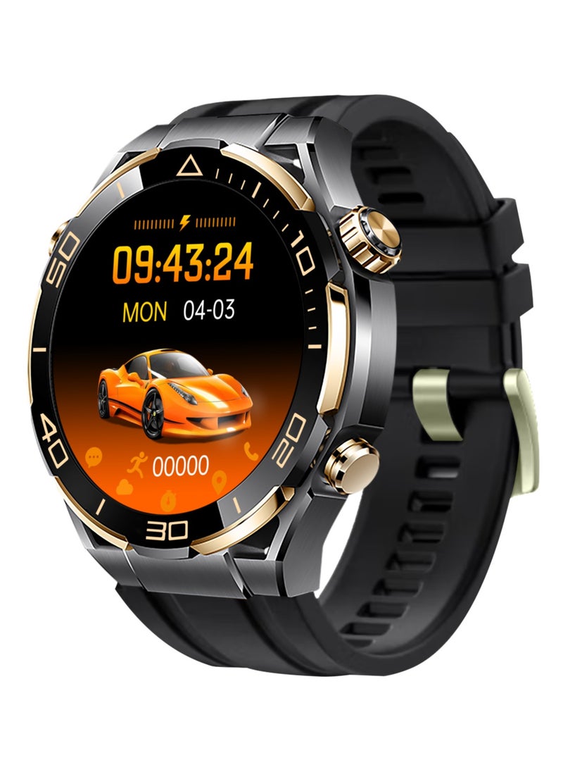 Hommtel - Watch Ultimate Black Edition - 1.62-inch AMOLED Full Touch Screen Smartwatch with AI Voice Assistant, NFC Access, Health Monitoring, and Multi-Sport Modes - Image 1