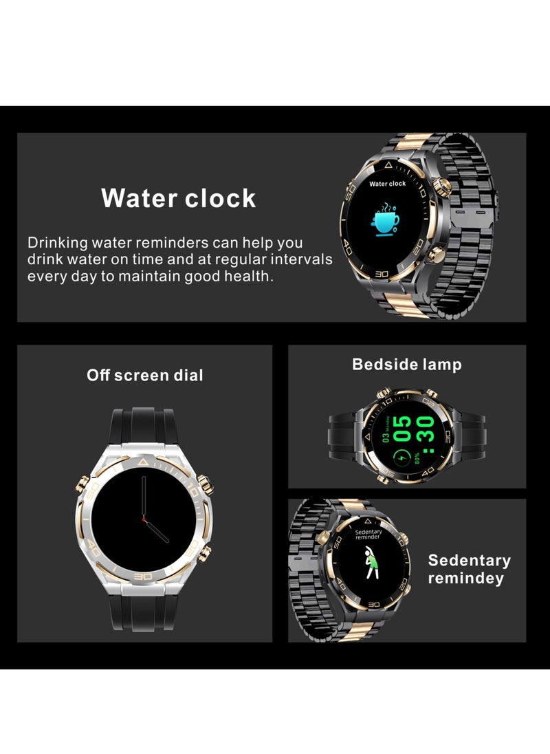 Hommtel - Watch Ultimate Black Edition - 1.62-inch AMOLED Full Touch Screen Smartwatch with AI Voice Assistant, NFC Access, Health Monitoring, and Multi-Sport Modes - Image 1