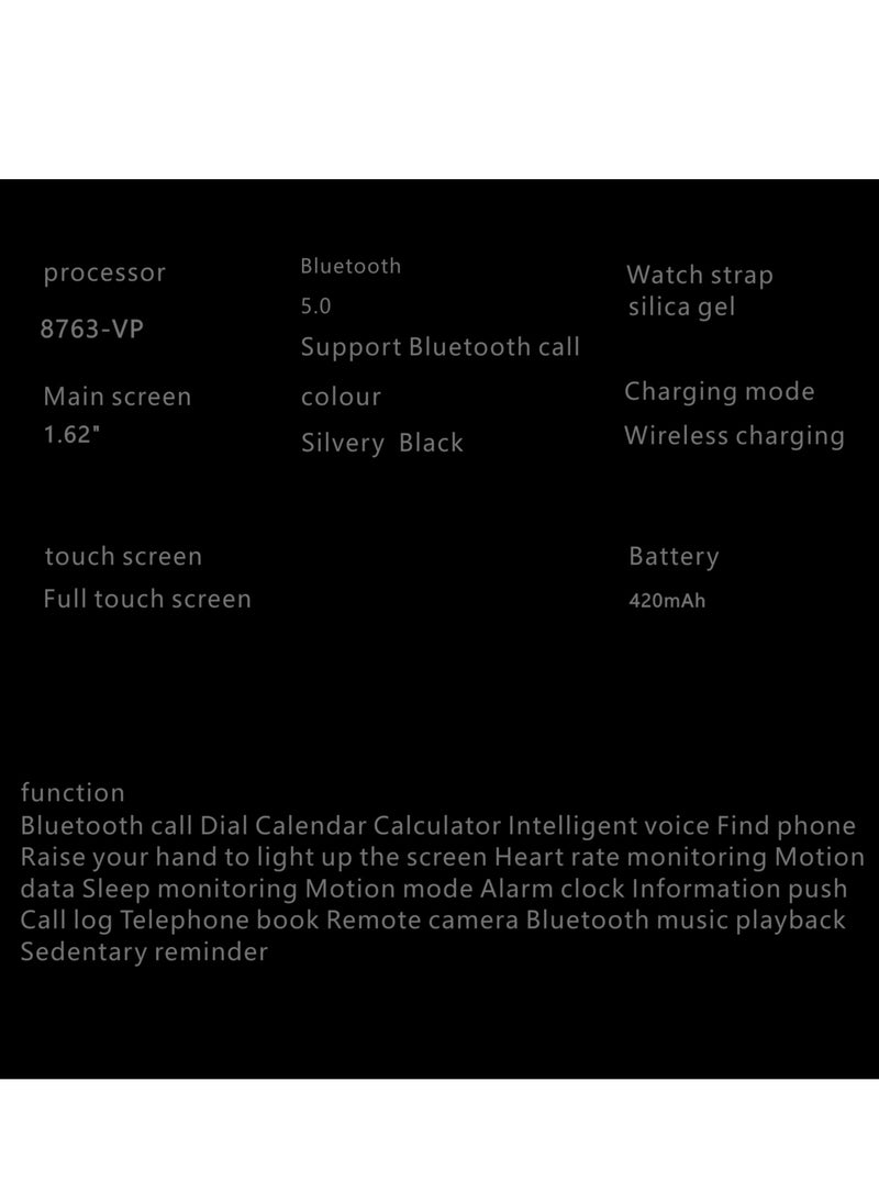 Hommtel - Watch Ultimate Black Edition - 1.62-inch AMOLED Full Touch Screen Smartwatch with AI Voice Assistant, NFC Access, Health Monitoring, and Multi-Sport Modes - Image 1