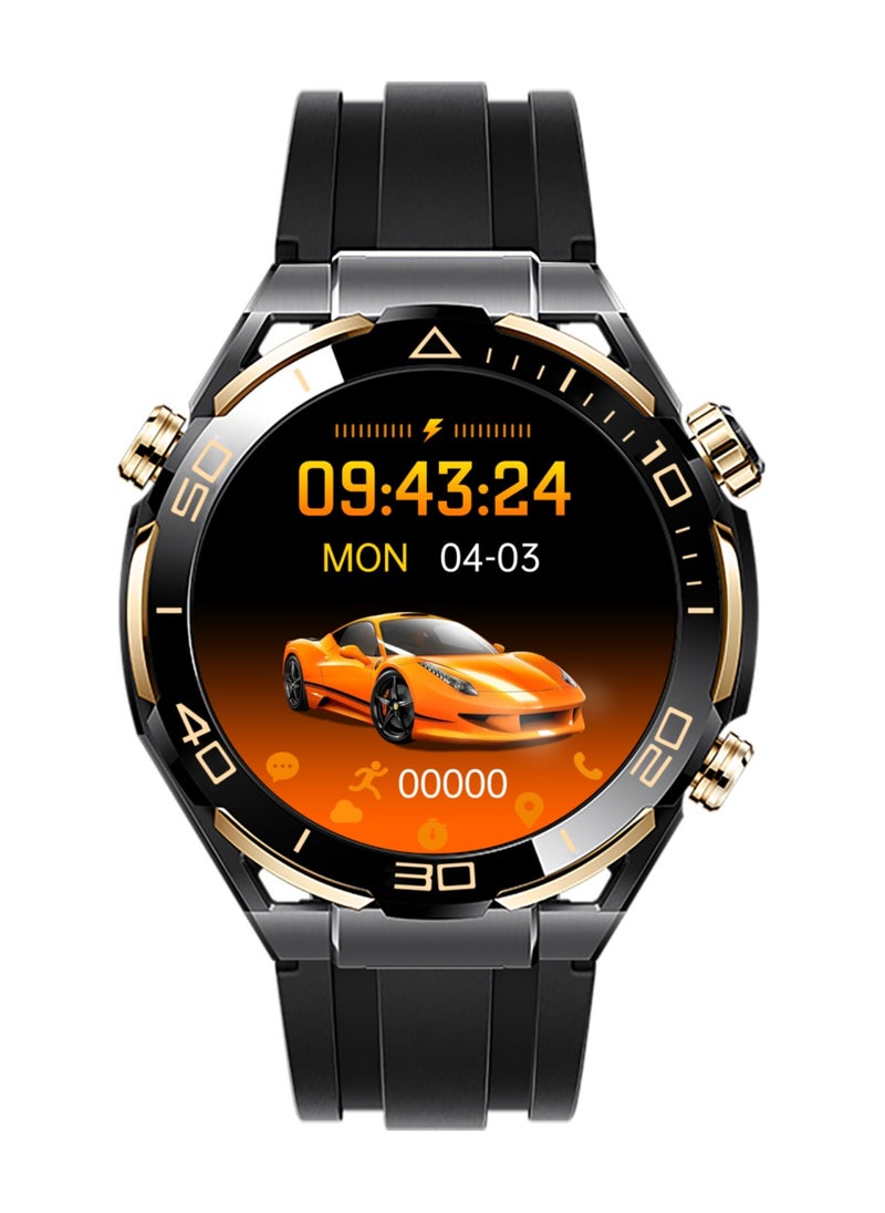 Hommtel - Watch Ultimate Black Edition - 1.62-inch AMOLED Full Touch Screen Smartwatch with AI Voice Assistant, NFC Access, Health Monitoring, and Multi-Sport Modes - Image 1