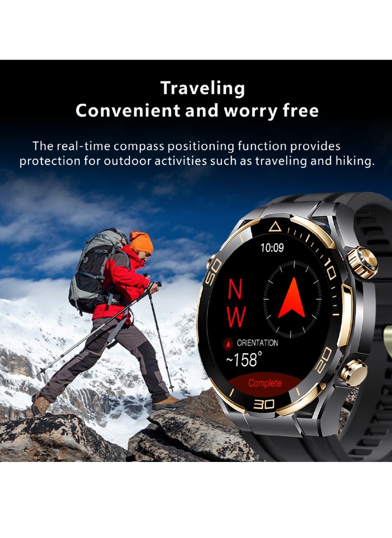 Hommtel - Watch Ultimate Black Edition - 1.62-inch AMOLED Full Touch Screen Smartwatch with AI Voice Assistant, NFC Access, Health Monitoring, and Multi-Sport Modes - Image 1