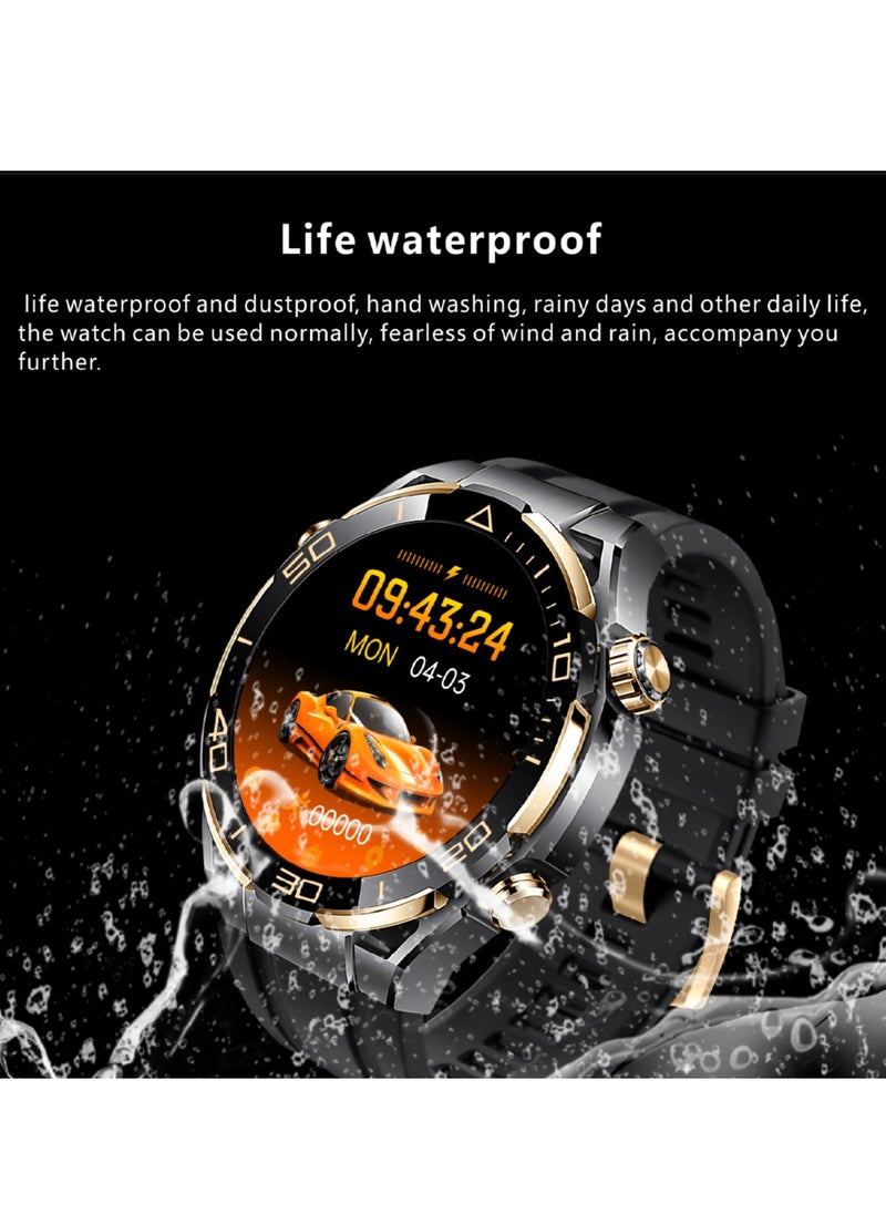 Hommtel - Watch Ultimate Black Edition - 1.62-inch AMOLED Full Touch Screen Smartwatch with AI Voice Assistant, NFC Access, Health Monitoring, and Multi-Sport Modes - Image 1