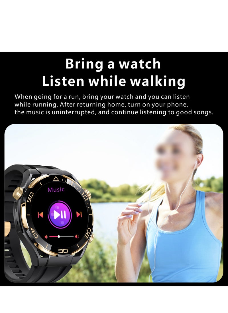 Hommtel - Watch Ultimate Black Edition - 1.62-inch AMOLED Full Touch Screen Smartwatch with AI Voice Assistant, NFC Access, Health Monitoring, and Multi-Sport Modes - Image 1