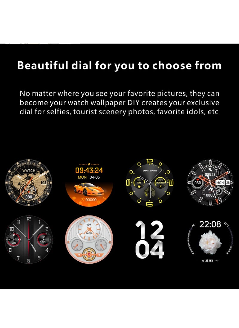 Hommtel - Watch Ultimate Black Edition - 1.62-inch AMOLED Full Touch Screen Smartwatch with AI Voice Assistant, NFC Access, Health Monitoring, and Multi-Sport Modes - Image 1