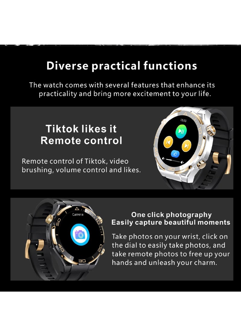 Hommtel - Watch Ultimate Black Edition - 1.62-inch AMOLED Full Touch Screen Smartwatch with AI Voice Assistant, NFC Access, Health Monitoring, and Multi-Sport Modes - Image 1