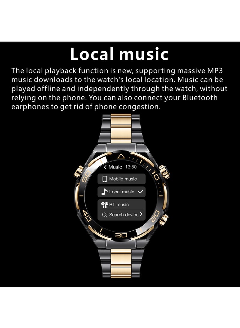 Hommtel - Watch Ultimate Black Edition - 1.62-inch AMOLED Full Touch Screen Smartwatch with AI Voice Assistant, NFC Access, Health Monitoring, and Multi-Sport Modes - Image 1