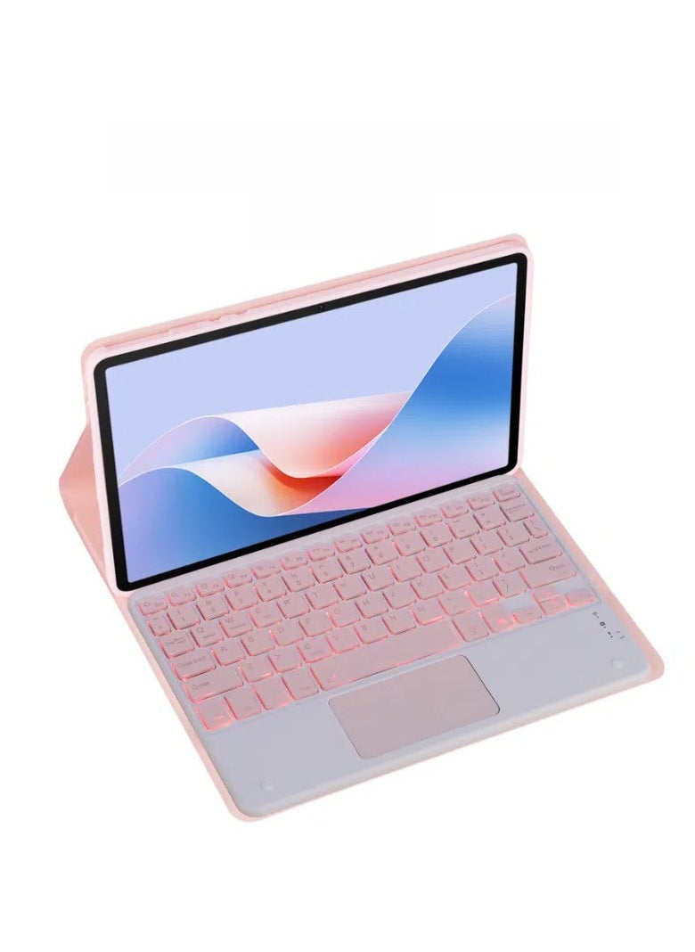 General Arabic and English Keyboard Case for Honor Pad X8a X9 11-inch 2024 with Backlit Bluetooth Wireless Keyboard with Smart Touchpad Tablet Protective Case 
