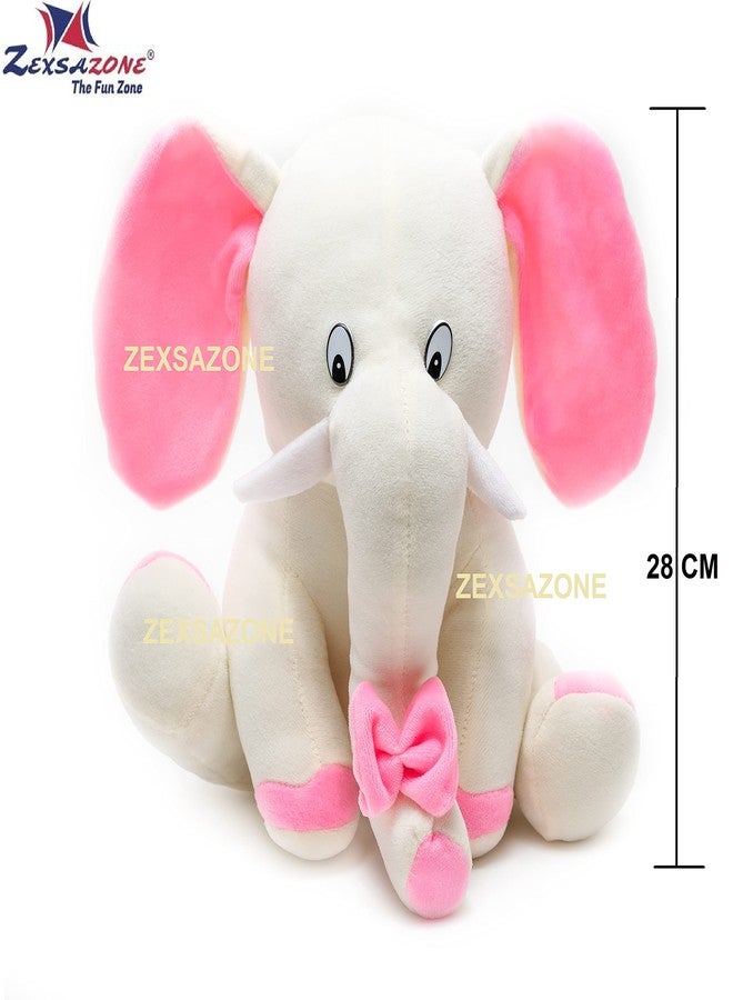 ZEXSAZONE Soft Plush Fabric Animal Elephant Bear Size 28CM Cream Color. - Image 2