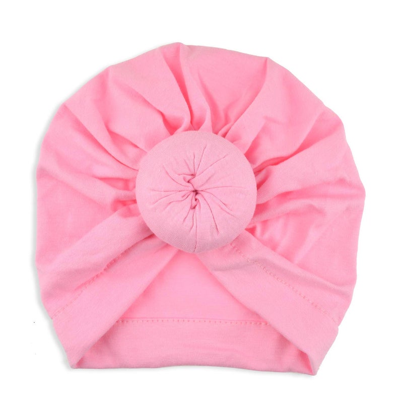 DRESHOW BQUBO 5 Pieces Baby Turban Hats Turban Bun Knot Baby Infant Beanie Baby Girl Soft Cute Toddler Cap - Image 4