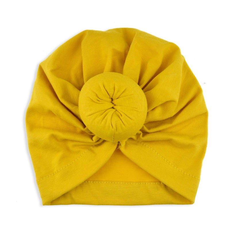 DRESHOW BQUBO 5 Pieces Baby Turban Hats Turban Bun Knot Baby Infant Beanie Baby Girl Soft Cute Toddler Cap - Image 2
