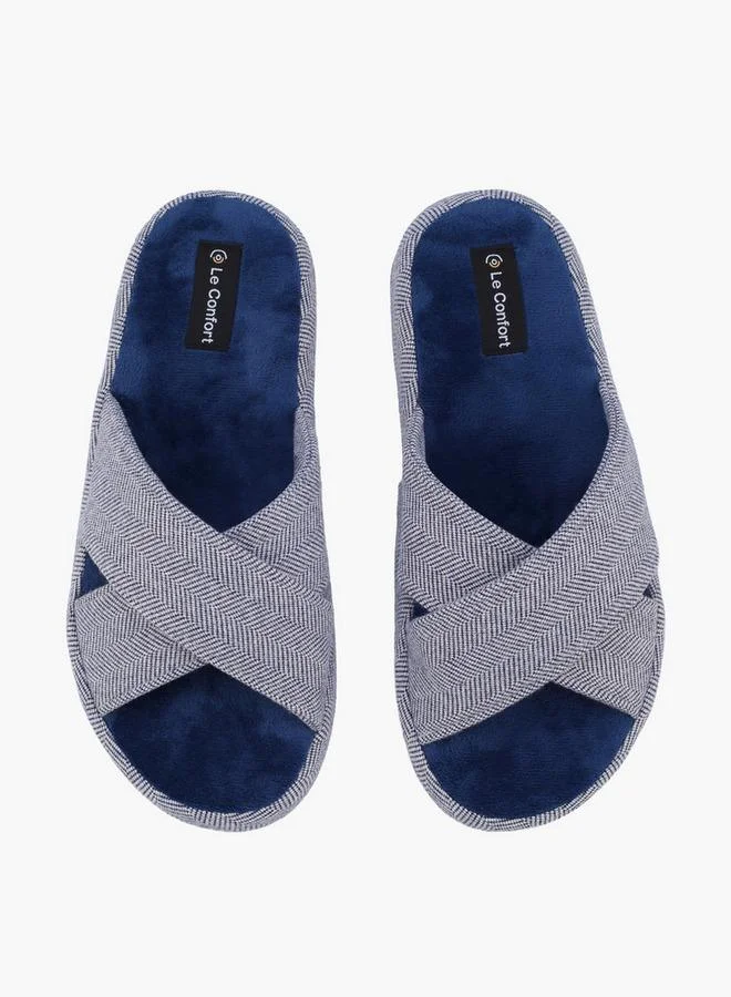 Le Confort Men Cross Strap Bedroom Slippers