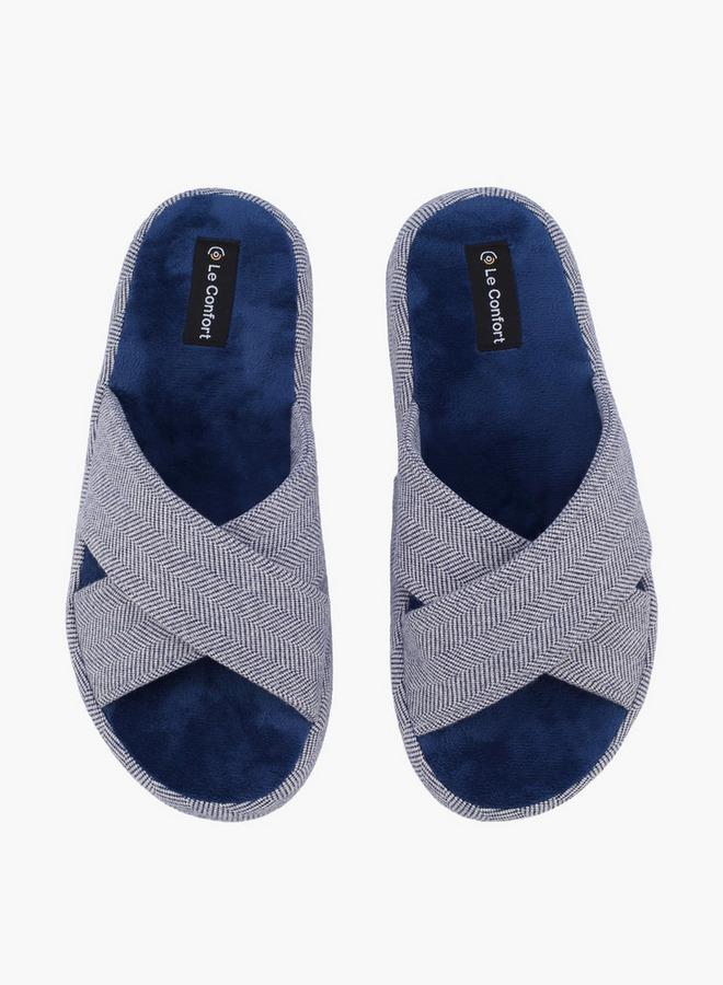 Le Confort Men Cross Strap Bedroom Slippers - Image 1