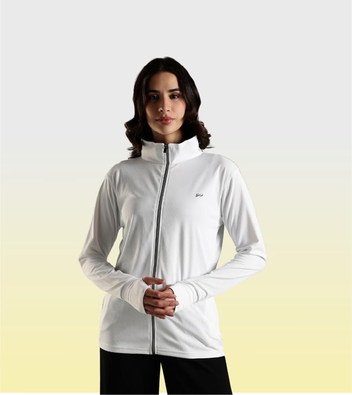 BLUE TYGA SUNSCREEN JACKET Women's Travel Nylon Solid Plain Standard Length Sports Summer Gym Workout Running Travel Trekking And SUNSCREEN JACKET For Women Nylon Winter Casual Wear, Black - Image 2