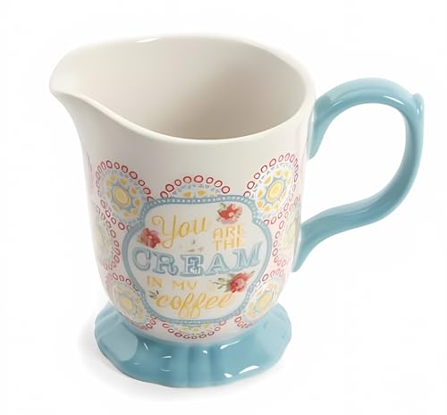 The Pioneer WomanHyacinth Stoneware Footed Creameryou are the CREAM in my coffee