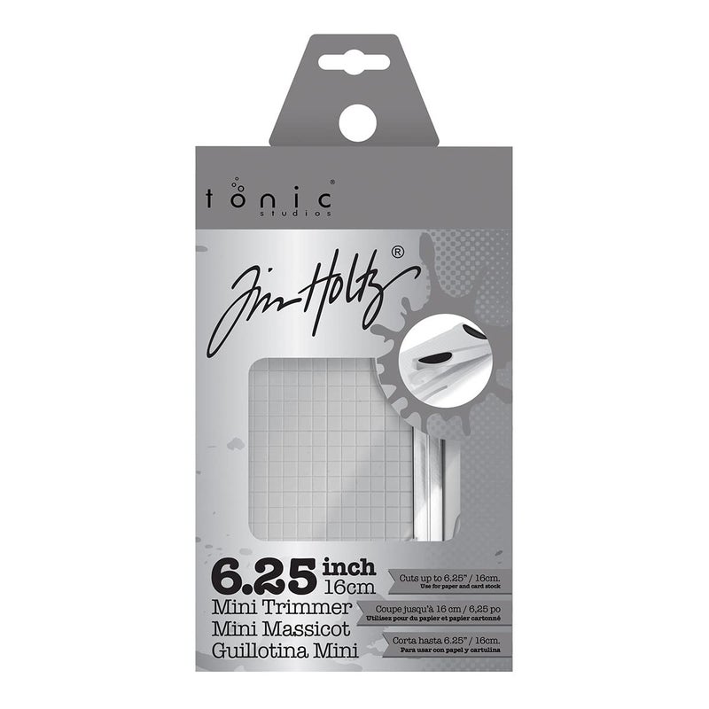 TONIC STUDIOS Tim Holtz Mini Paper Cutter - Small Portable Guillotine Paper Trimmer for Crafts, Photo Paper, and Card Making - 6.25 Inch Cutting Length with Ruler and Grid Lines - Image 1