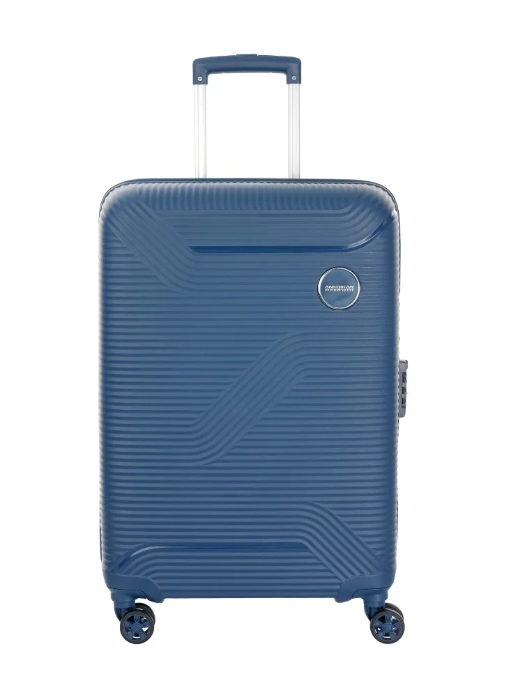 AMERICAN TOURISTER NAVY Maxplus 3PC Set (55 + 68 + 79 cm), Polypropylene, Navy Blue|TSA Lock|RPET|Scratch & Impact Resistant Material - 3 Years International Warranty  | Best Price UAE