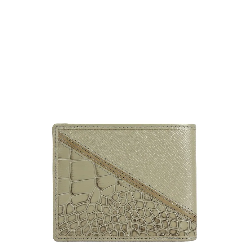 Da Milano Stone Grey Stone Grey Bifold Leather Mens Wallet for Men | Best Price UAE
