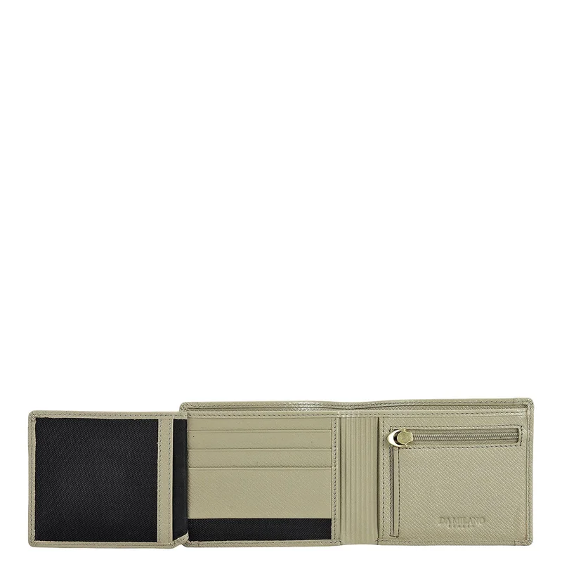 Da Milano Stone Grey Stone Grey Bifold Leather Mens Wallet for Men | Best Price UAE