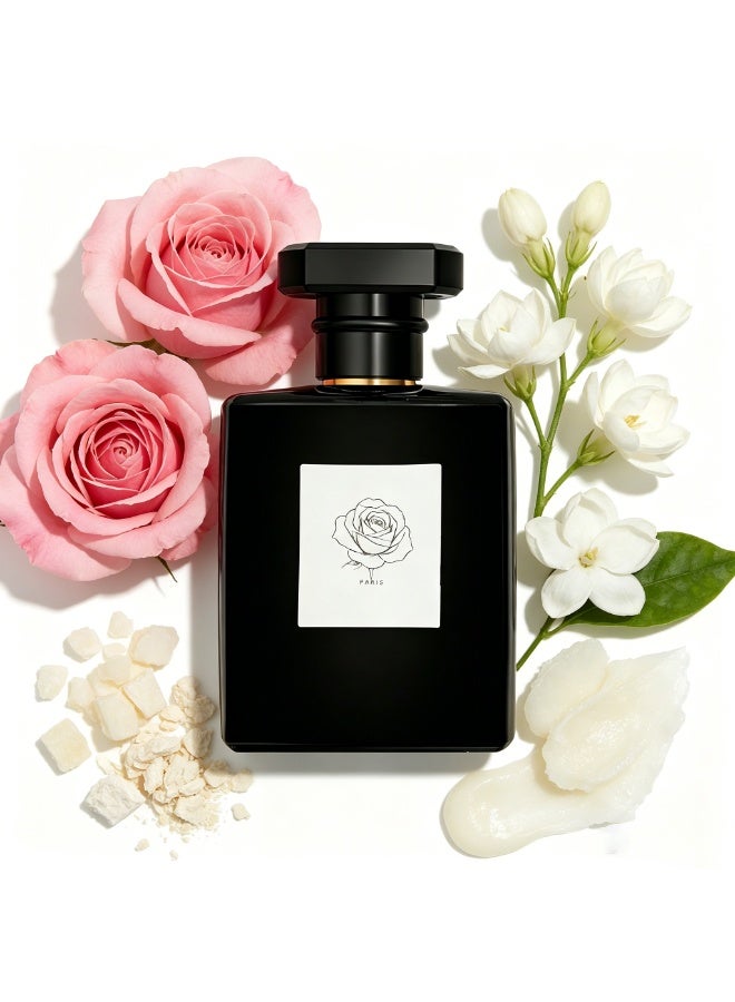 Luxury Women's Rose Floral Eau de Parfum 100ml - Long Lasting Perfume Spray with Bergamot, Jasmine & White Musk, Elegant Floral Fragrance for Daily Wear & Eid Gift - Image 1