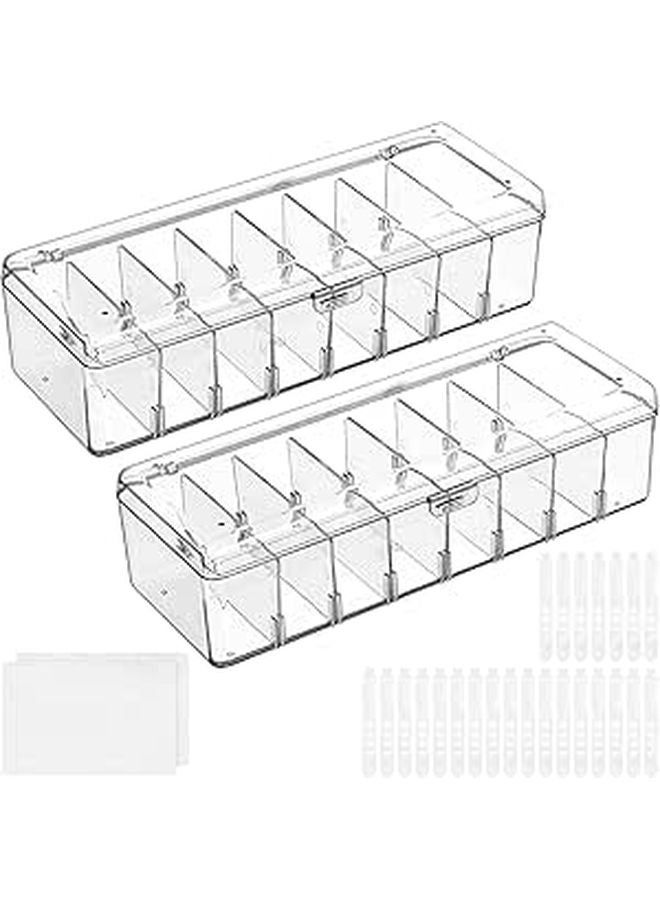 Cable Organizer Box with Lid 20 Straps 2 Labels Cord Storage Case Office Travel - Image 1