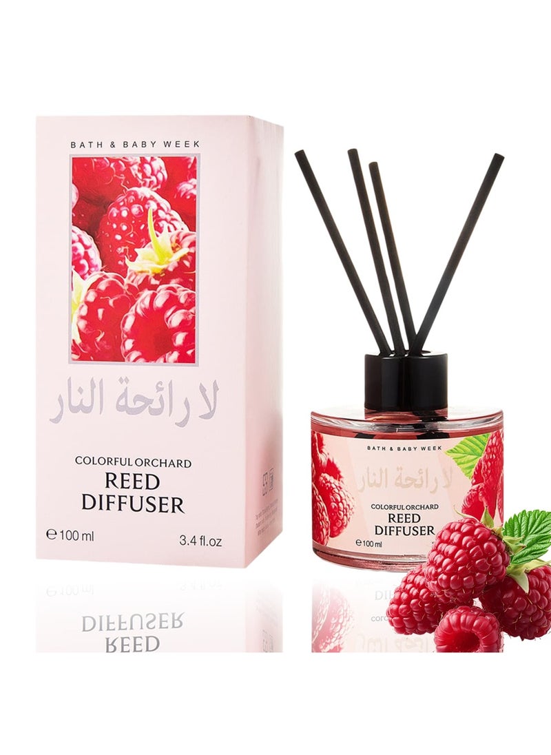 سان هان مجموعة معطرات الجو من القصب ١٠٠ مل: معطر جو بمزيج من التوت، معطرات جو تدوم طويلاً، للمنزل، غرفة النوم، الحمام، المكتب (تركيز ١٠٪)  - Image 1