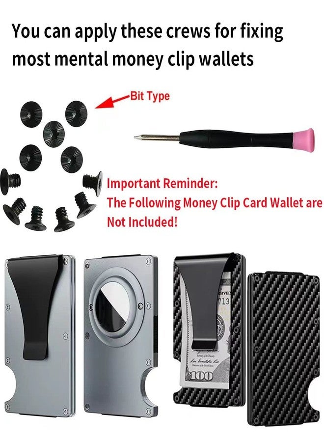 nsgglecher Replacement Screws and Screwdriver for Minimalist Wallet Wallet Screws for Slim Wallet Wallet Accessories (Basic Black) - Image 3
