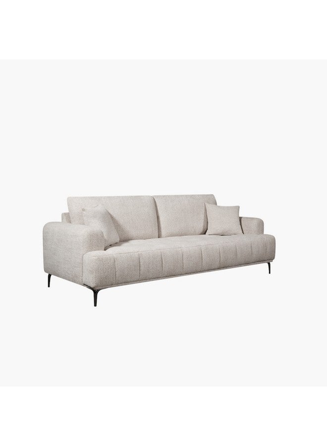 Home Box Porto 3-Seater Fabric Sofa with 2 Cushions 85 x 230 x 94 cm - Image 3