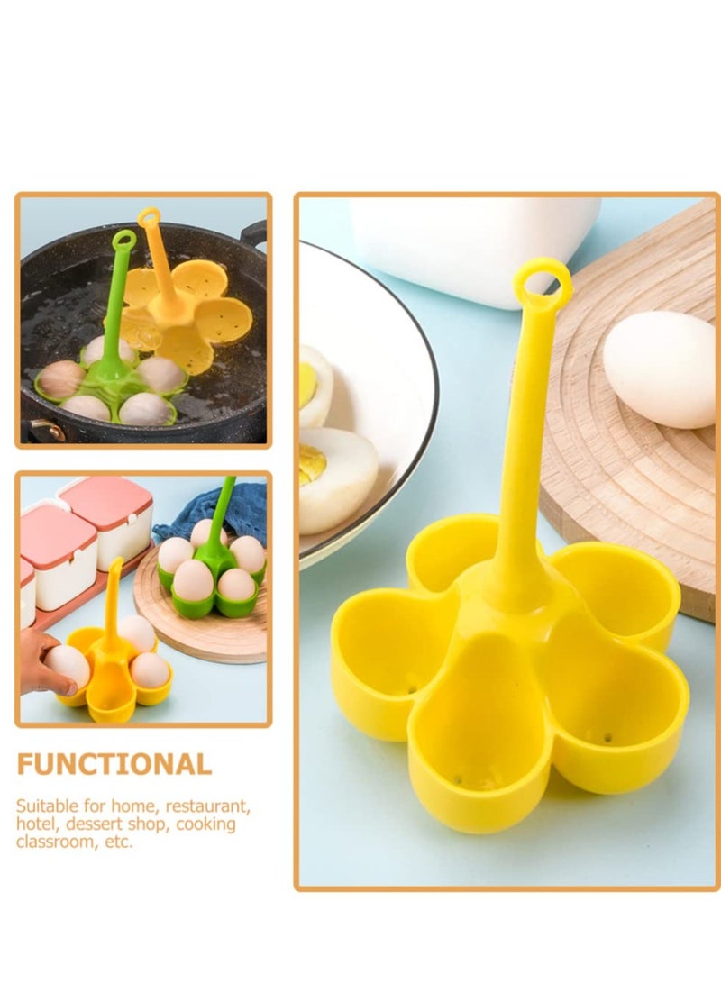SYOSI Silicone Egg Poaching Cups 2 Piece Silicone BoiLED Egg Cooker With Handle Soft Egg Poachers For Microwave Air Fryer Stovetop Egg Cooking - Image 5