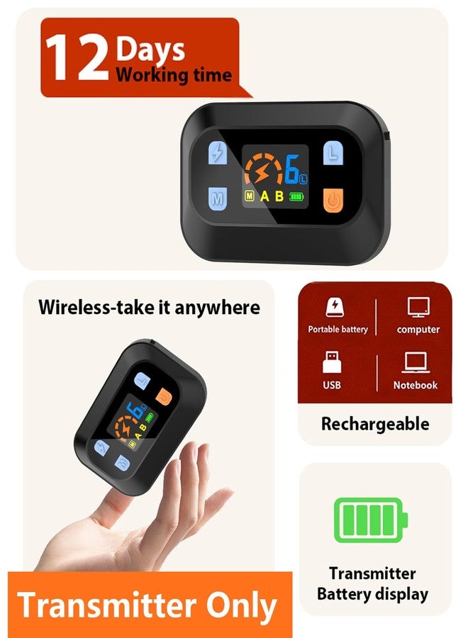 MIMOFPET Extra Outdoor Indoor Wireless Pet Barrier Transmitter for Cats Dogs, Waterproof Transmitter Only,Black - Image 2