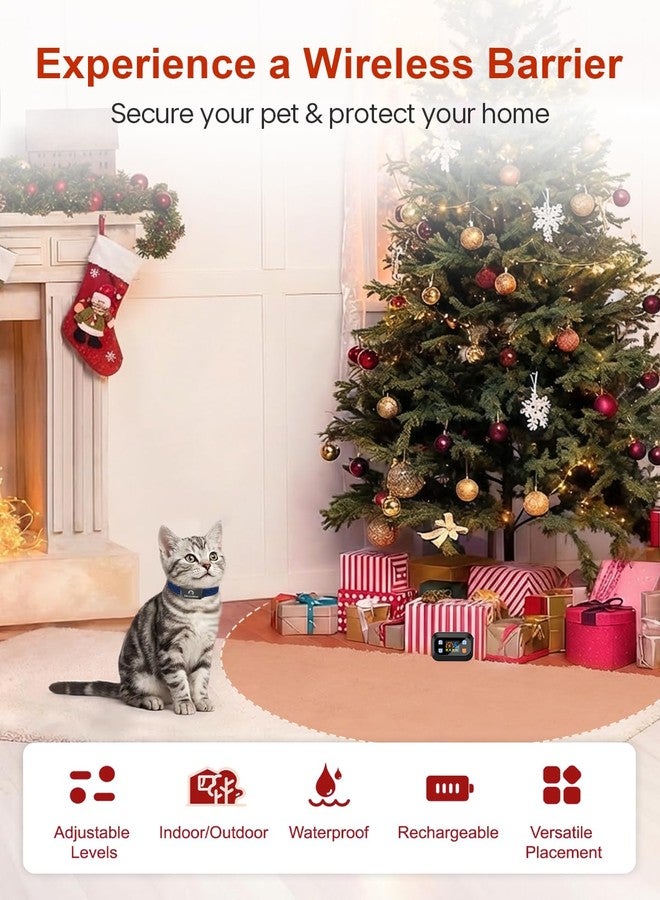 MIMOFPET Extra Outdoor Indoor Wireless Pet Barrier Transmitter for Cats Dogs, Waterproof Transmitter Only,Black - Image 4
