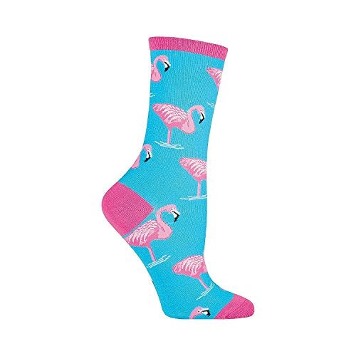 Socksmith Ladies Flamingo Sock,Sky Blue,One Size - Image 1