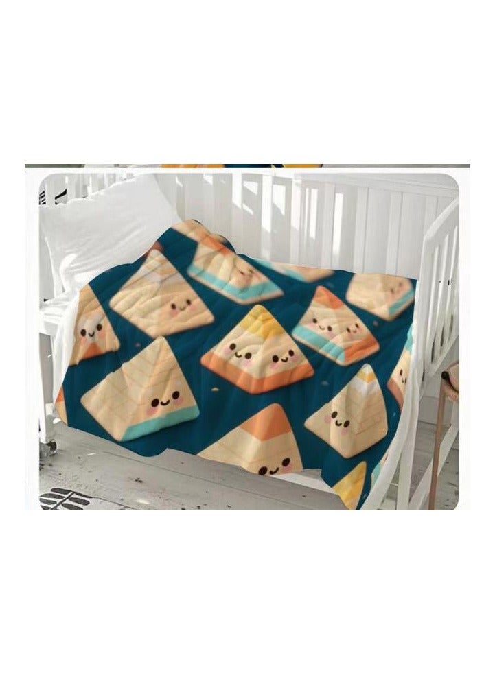 عام بطانية رقيقة من الفانيلا الكرتونية للأطفال أو الطلاب (دافئة ومريحة ومناسبة للنوم والألعاب) 100 سم * 150 سم - 238 - Image 1