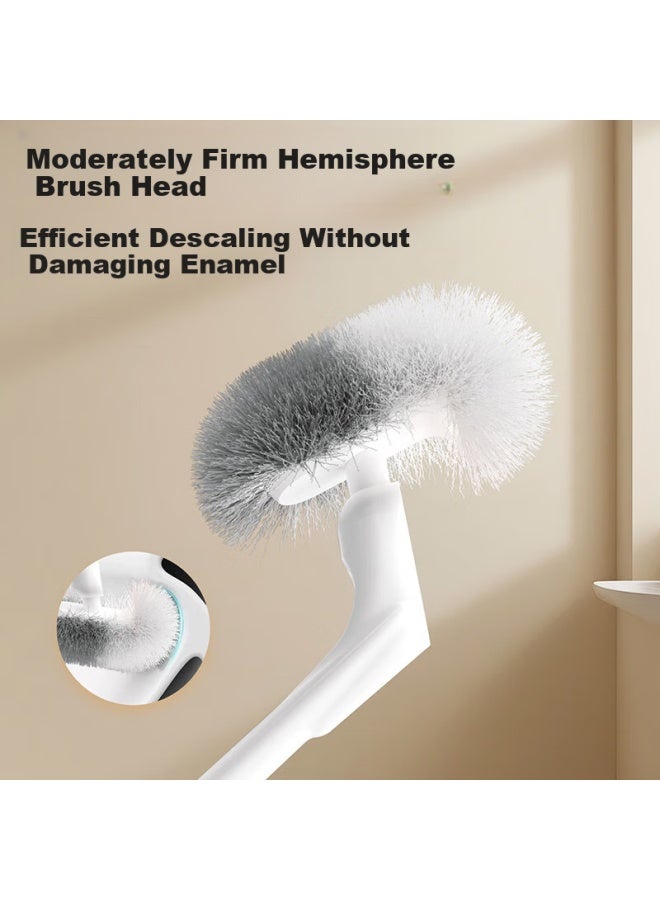 Deli S-shaped Elbow Toilet Brush Wall-mounted No-drill Groove Cleaning Toilet Scrubber - Image 3