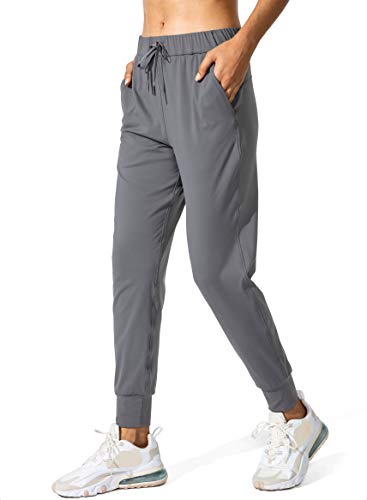 SANTINY Women's Joggers Pants Pockets Drawstring Running Sweatpants for Women Lounge Workout Jogging(Dark Grey_M) - Image 1