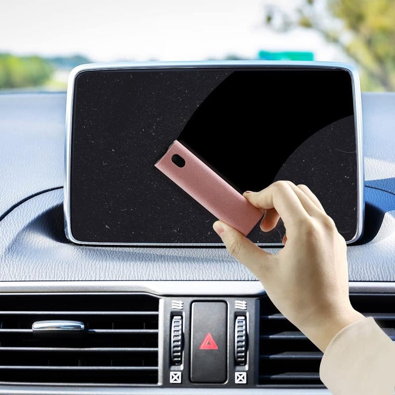 JiaTeums Car Screen Cleaner, Phone Screen Spray Wipe Squeegee Tool for Computer Laptop Device Lens TV PC with Brush & Microfiber Cloth, 2 Pack (Grey Pink) - Image 4