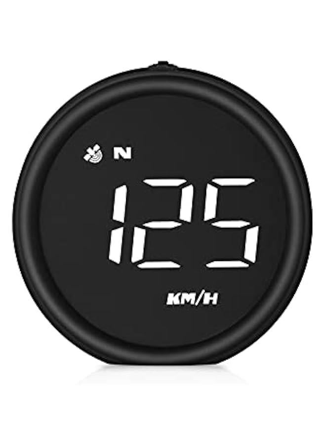 أنكوفو ايلينغ عداد سرعة رقمي عالمي للسيارة 52 ملم بنظام تحديد المواقع GPS وعداد المسافات MPH وشاشة عرض امامية (ابيض) - Image 1