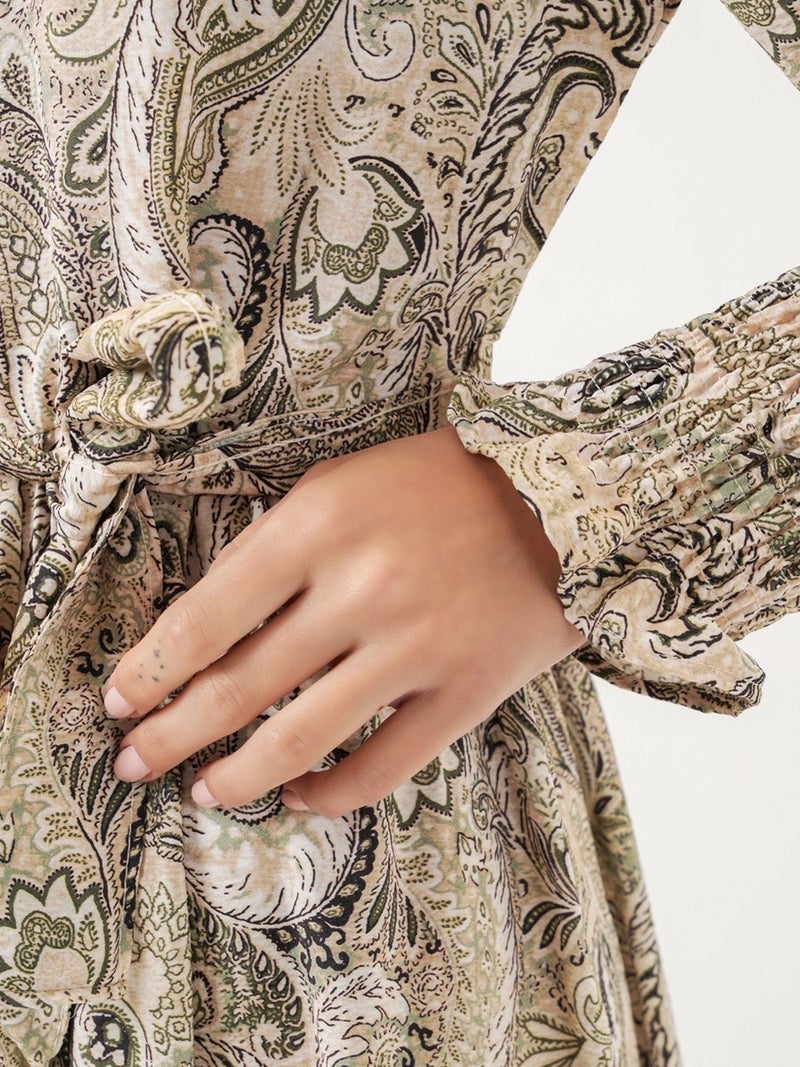 BIG DART BDART Paisley Belted Midi Shirt Dress - Image 5