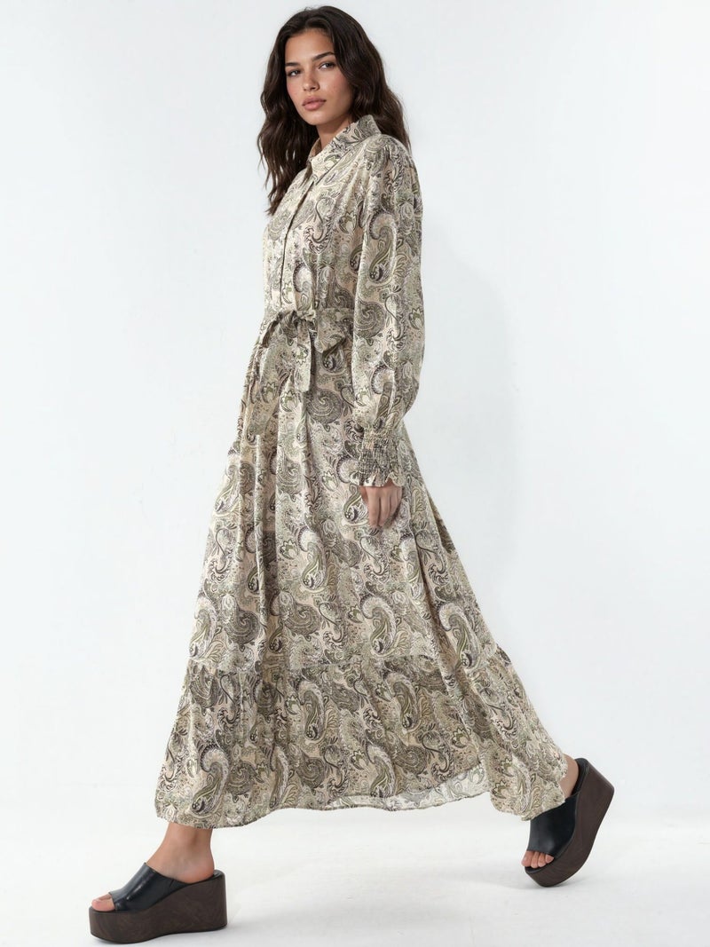 BIG DART BDART Paisley Belted Midi Shirt Dress - Image 2