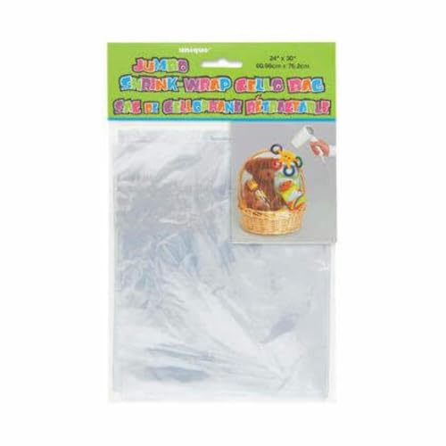 Unique Party Clear Jumbo Shrink Wrap Cellophane Bag - 24" x 30" - Perfect for Gift Baskets, Birthday, Baby Shower, Bridal Shower & More (1 Roll) - Image 5