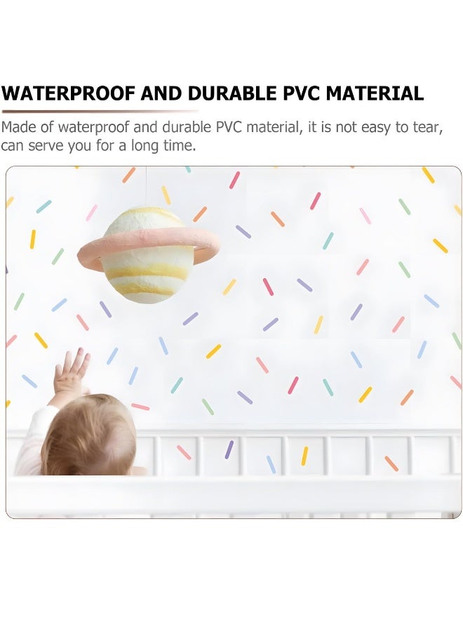 Bukela Bright Candy Rainbow Sprinkle Wall Decals, 8 Sheets Peel & Stick Waterproof Vinyl Confetti Stickers, DIY Accent Wall Decor for Bedroom, Classroom, Playroom, Party Backdrops & Creative X Spring Wall Decal Stickers for Kids - 8 Sheet Removable Colorful DIY Home Decoration for Nursery, Bedroom, Living Room, Playing Room (Confetti) - Image 3