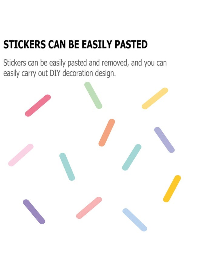 Bukela Bright Candy Rainbow Sprinkle Wall Decals, 8 Sheets Peel & Stick Waterproof Vinyl Confetti Stickers, DIY Accent Wall Decor for Bedroom, Classroom, Playroom, Party Backdrops & Creative X Spring Wall Decal Stickers for Kids - 8 Sheet Removable Colorful DIY Home Decoration for Nursery, Bedroom, Living Room, Playing Room (Confetti) - Image 2