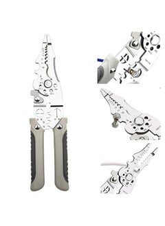 SIGNY - PREMIUM PRODUCTS DELIVERED SIGNY MultiFunction Wire Stripper Pliers Adjustable Crimping Tool with Measurement Scale Precision Tool for Wire Cutting Stripping and Crimping Grey and Black  - Image 1