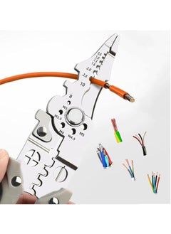 SIGNY - PREMIUM PRODUCTS DELIVERED SIGNY MultiFunction Wire Stripper Pliers Adjustable Crimping Tool with Measurement Scale Precision Tool for Wire Cutting Stripping and Crimping Grey and Black  - Image 4