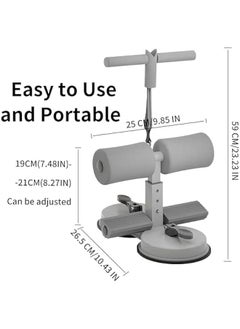 Generic Sit Up Bar,Portable Adjustable Sit Up Floor Holder with 2 Strong Suction Cups and 1 Resistance Band,Situp Bar Assistance Device for Ab Workouts,Sit-Ups & Core Exercises,Home Office Gym  - Image 4